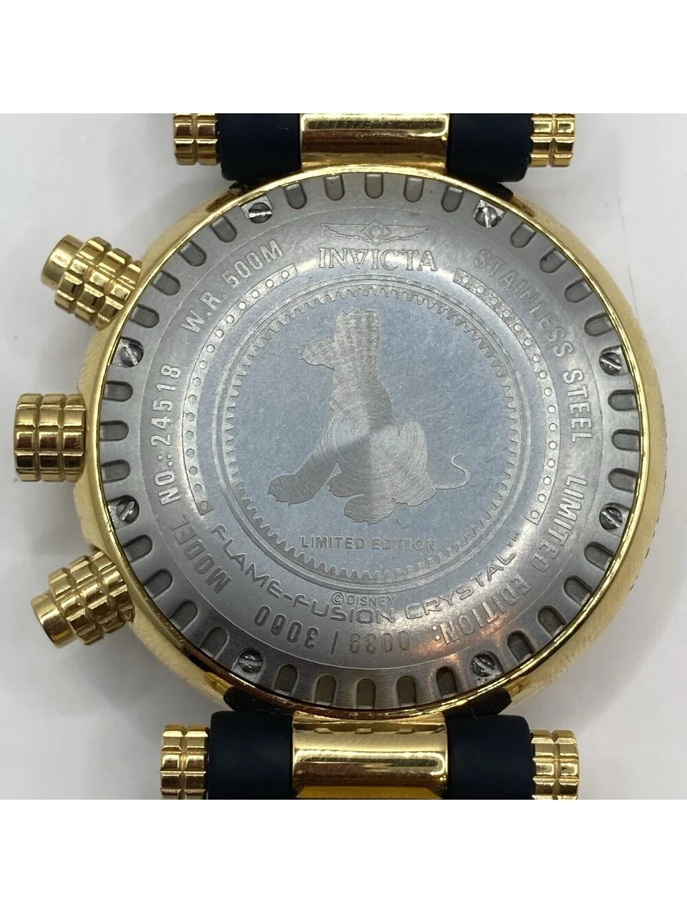 Invicta Disney Subaqua Noma Pluto Gold Skeleton Watch Limited Ed /3000 24518
